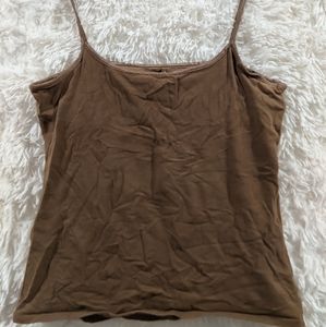 Brown Shelf-bra Tank
